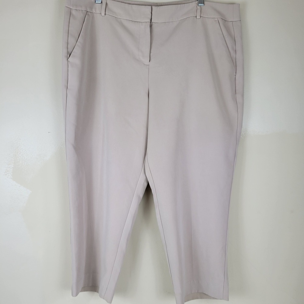 Apt. 9 Torie Beige Ankle Dress Pants Womens 18 Plus Size Tan Professional Office